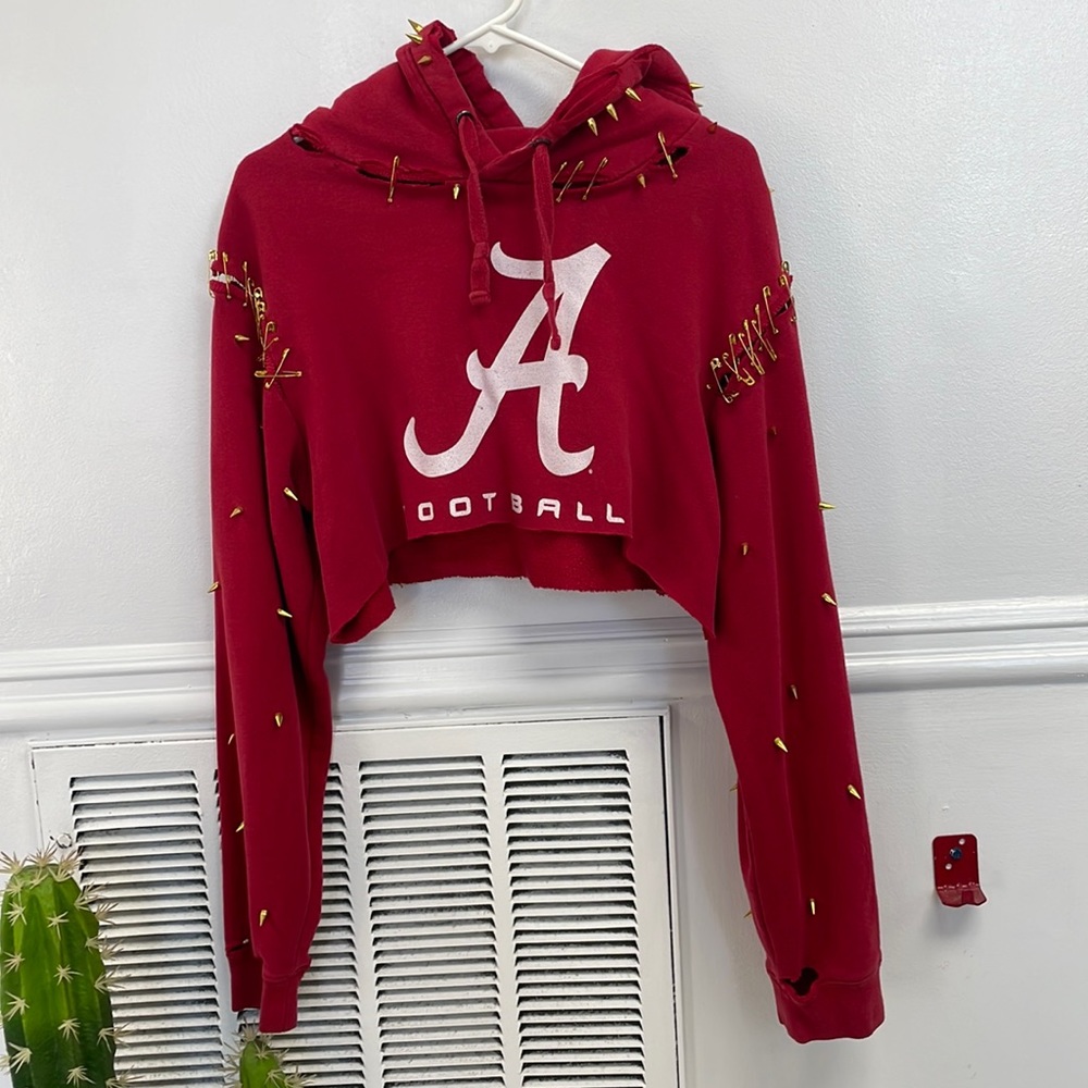 Upcycled Alabama football hoodie